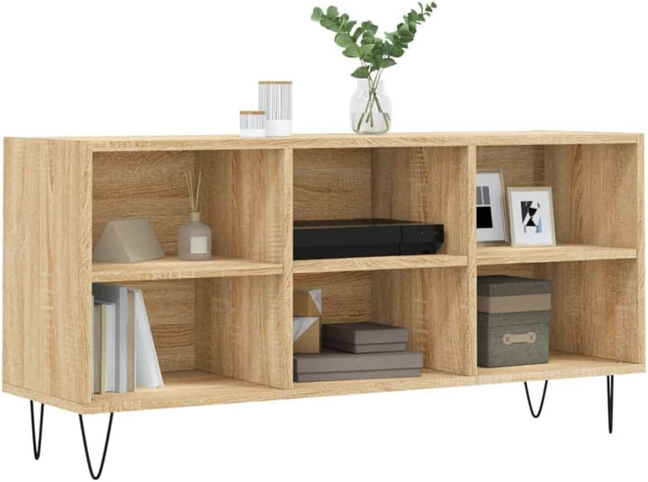 TV-Schrank Sonoma Eiche 103,5 x 30 x 50 cm Holz mehrschichtig y Eisen TV-Schrank TV-Schrank Vitrine