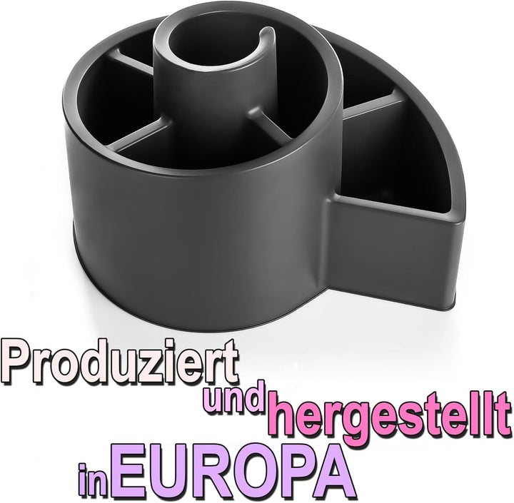 BigDean Kräuterspirale aus Kunststoff in Anthrazit BxH 55,5x34 cm – Kräuterschnecke - Blumentreppe m