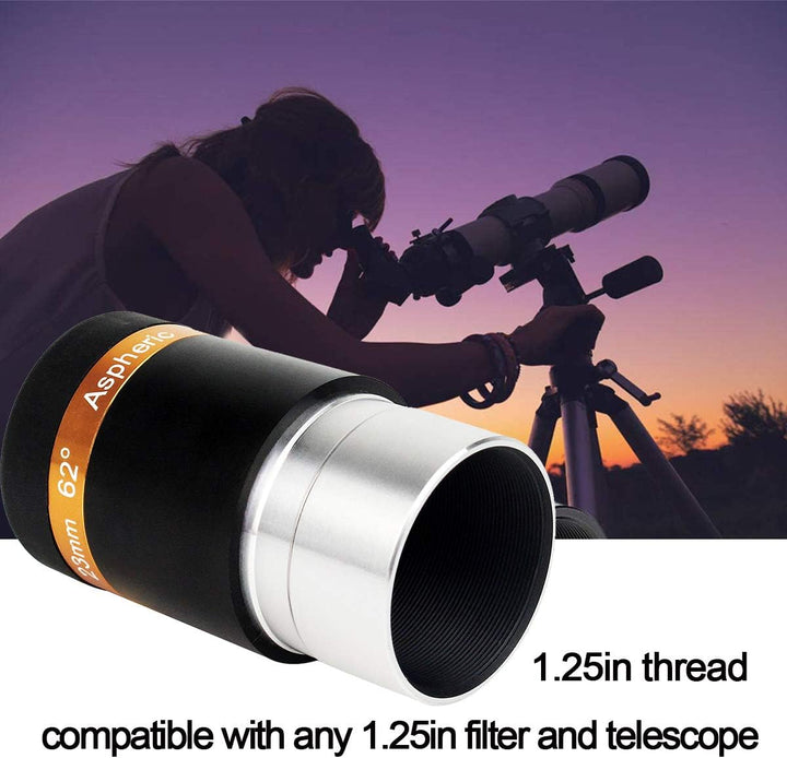 Svbony Teleskop Okular 1,25” 23mm 62° Weitwinkel Okular, Asphärisches Linse, High Definition Bilder,