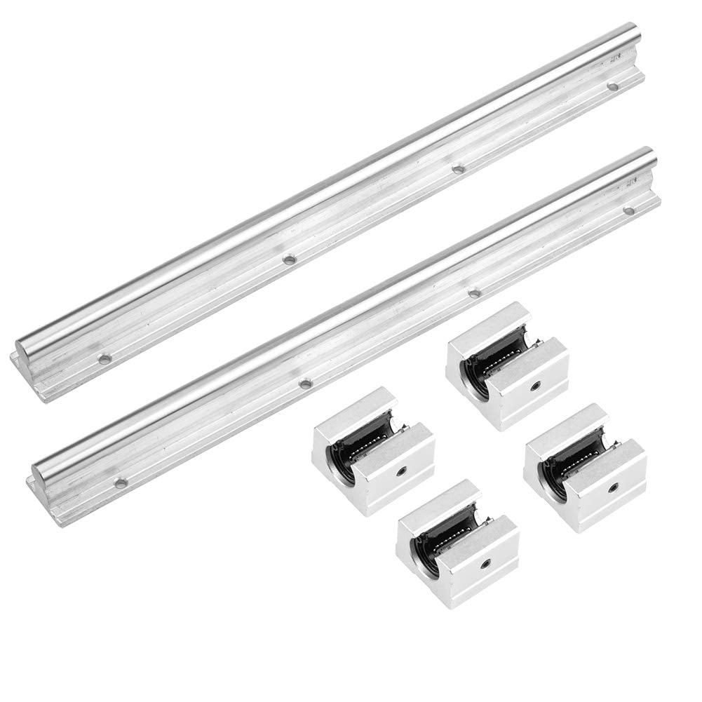 euroharry 2 x SBR20 400mm 40cm Linearführung Gleitschiene Welle mit 4 x SBR40UU Lagerblock 3D Drucke
