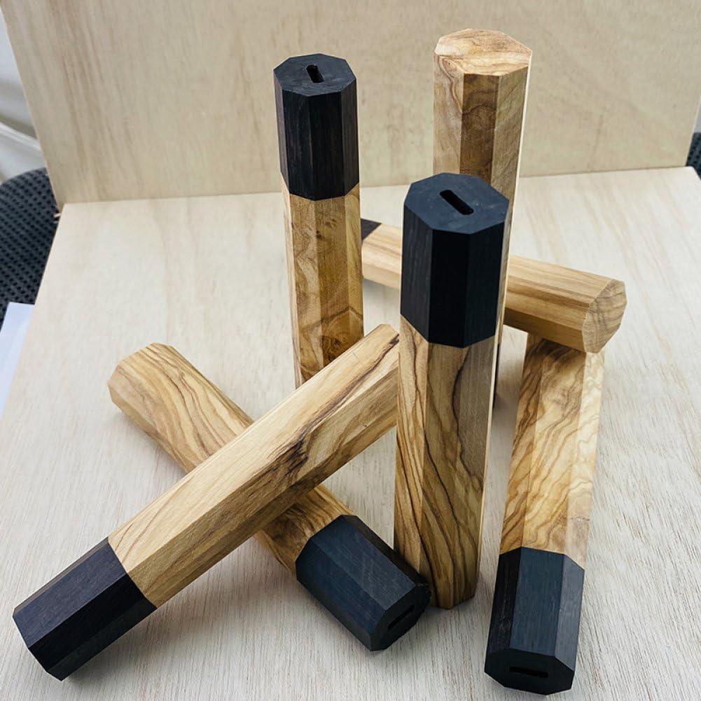 Achteckiger Messergriff Aus Holz, Kochmessergriff, Japanischer Stil, Messergriff, Ebenholzschneider,