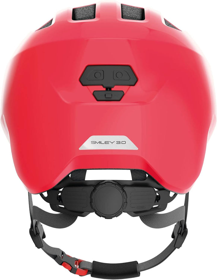 ABUS Kinderhelm Smiley 3.0 - Fahrradhelm mit tiefer Passform, kindergerechten Designs & Platz für ei