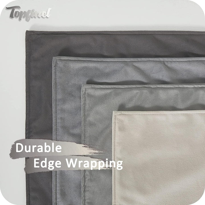 Topfinel 45x45 Kissenbezug grau 4er Set Samt Farbverlauf Kissenbezüge Kissenhülle sofakissen dekokis