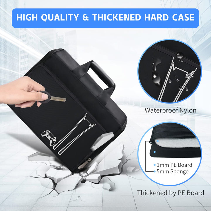 G-STORY Tasche Hartschale,Transporttasche Hartschale,Tragetasche Koffer Für PS5 Konsole,Zubehör,Cont