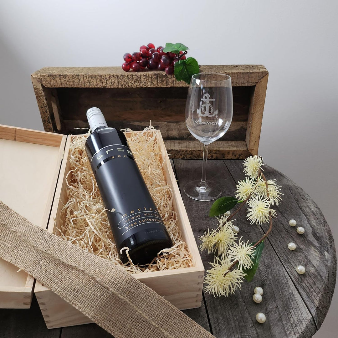 Geschenk zum Valentinstag – Wein Geschenksets – Weinglas mit Gravur 460ml – Geburtstagsgeschenke – G