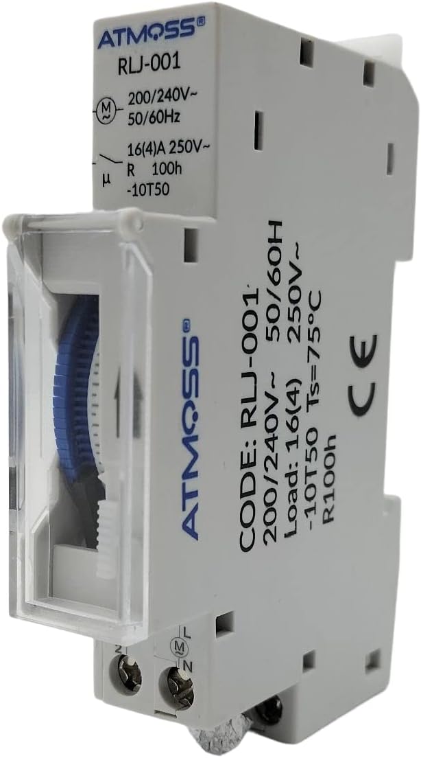 RASMACOR | Zeitschaltuhr mech. IH24h 1c ARM, 1 TE, 24 Std, 1 Kanal, 100 Std. Reserve | Zeituhr mit 2