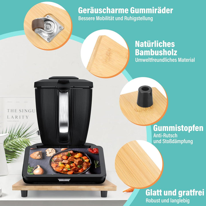 Gleitbrett für Thermomix TM7, Schnelles Bewegen Rollbrett für Thermomix Vorwerk Küchenmaschine TM7 Z