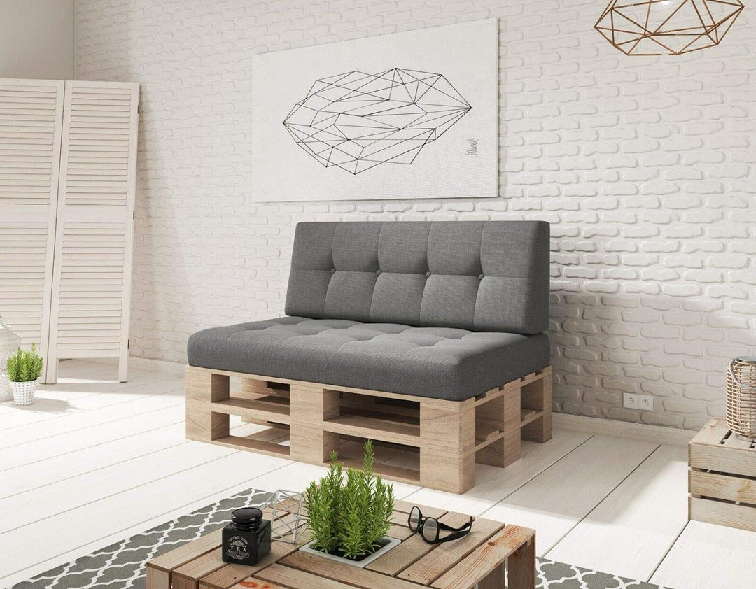 sunnypillow Palettenkissen Palettenauflage Palettenpolster Palettensofa Sitzkissen Rückenlehne geste
