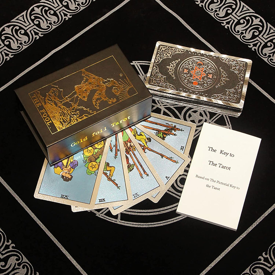 YLME Tarotkarten - Tarot Karten für Anfänger - Wasserdichtes PVC-Material - Tarot Cards - mit Buch -