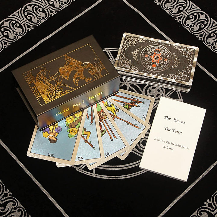 YLME Tarotkarten - Tarot Karten für Anfänger - Wasserdichtes PVC-Material - Tarot Cards - mit Buch -