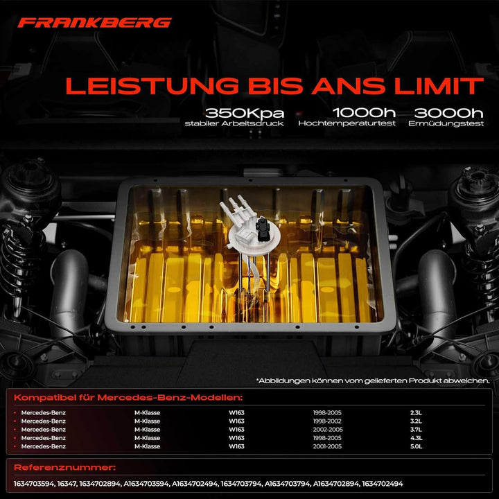 Kraftstoffpumpe Benzinpumpe für M-Klasse W163 ML230 ML320 ML350 ML430 ML500 2.3L 3.2L 3.7L 4.3L 5.0L