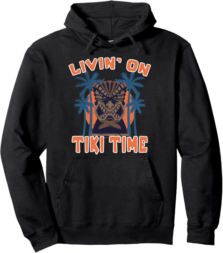 Lustiges Leben auf Tiki-Zeit-Party Hawaiian Beach Luau Aloha Pullover Hoodie