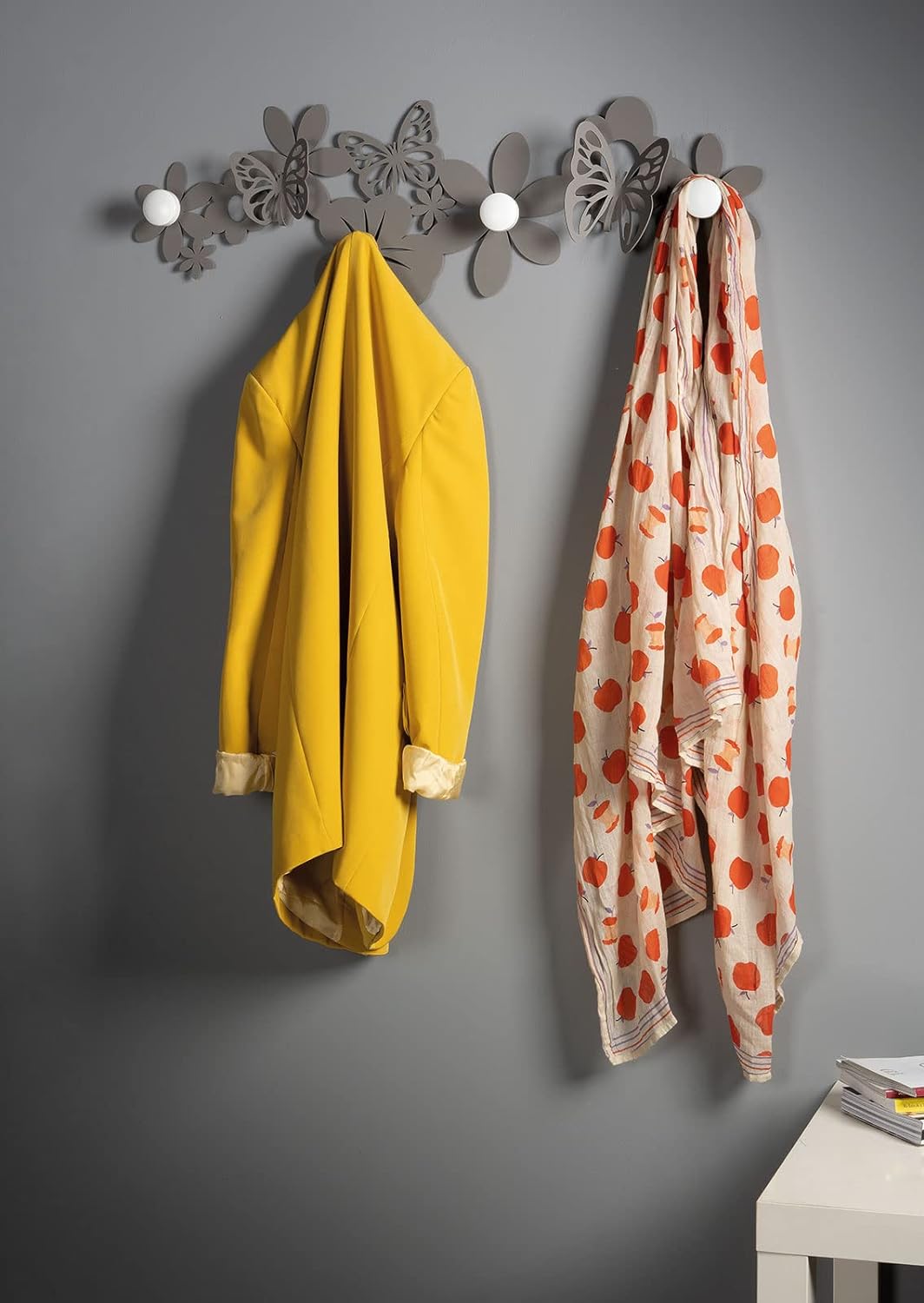 Arti & Mestieri Sschmetterlinge - Design-Garderobe 100 % Made in Italy - aus Eisen, 78 x 27 cm (Schl