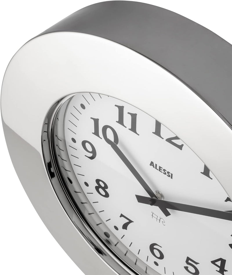 Alessi "Momento" Wanduhr aus Edelstahl, Quartz Werk