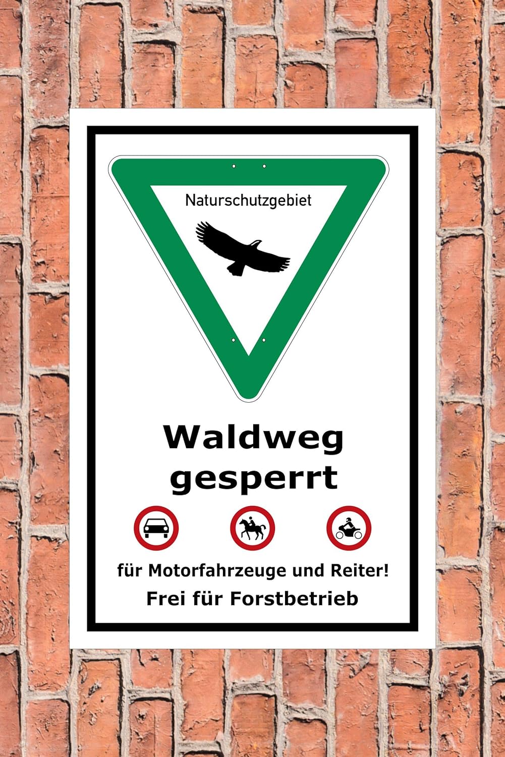 Melis Folienwerkstatt Schild Naturschutzgebiet Waldweg - 60x40cm - 3mm Aluverbund – 20 VAR S00359-03