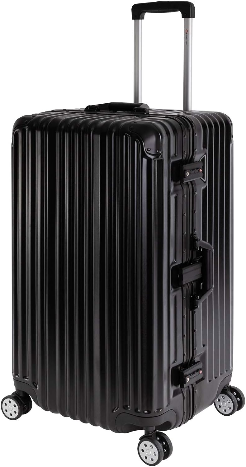 Travelhouse London Koffer Sport schwarz - XL Alu Rahmen Polykarbonat Hartschale · Trolley Reisekoffe