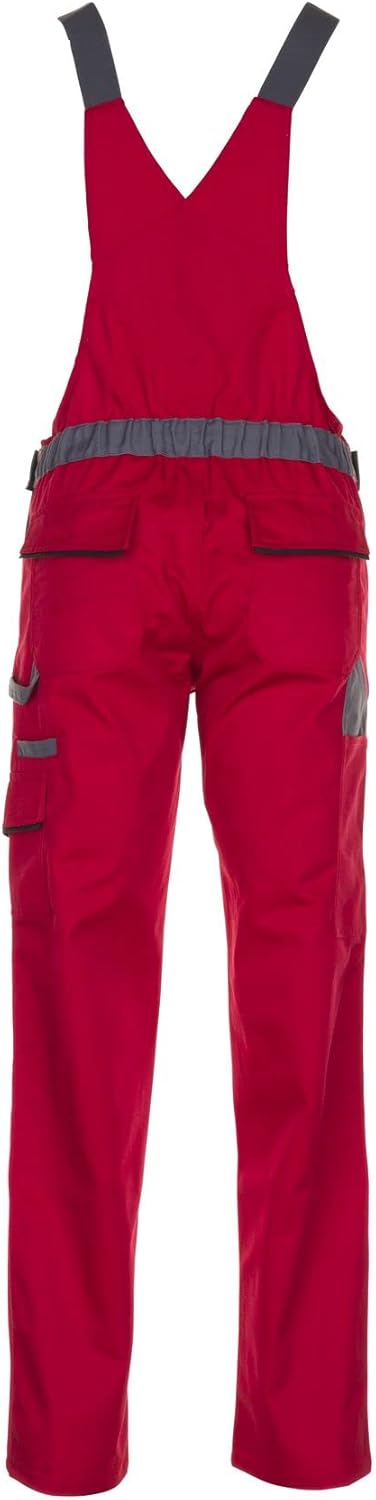 Planam Highline Damen Latzhose, viele Farben, alle Grössen 34 Rot/Schiefer/Schwarz, 34 Rot/Schiefer/