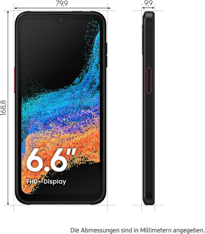 Samsung Galaxy XCover6 Pro, robustes Android Smartphone ohne Vertrag, 16,72 cm/ 6,6 Zoll Display, 4.