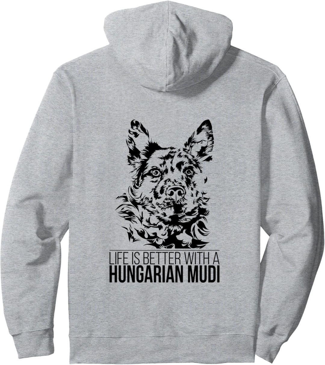 Hungarian Mudi life is better Spruch Hunde Hundespruch Pullover Hoodie