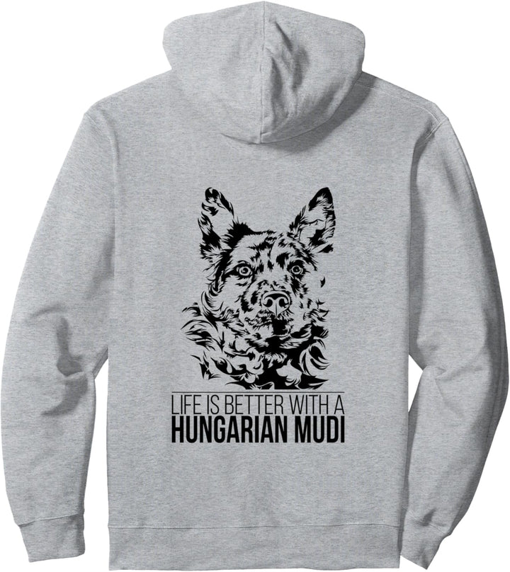 Hungarian Mudi life is better Spruch Hunde Hundespruch Pullover Hoodie