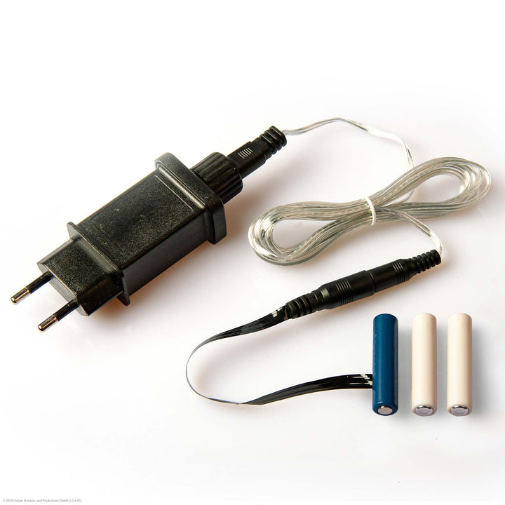 Hellum Batterie Adapter 3X AAA, Ersatz für 3X AAA Batterien 1,8m transparentes Kabel,4,5V Netzteil A