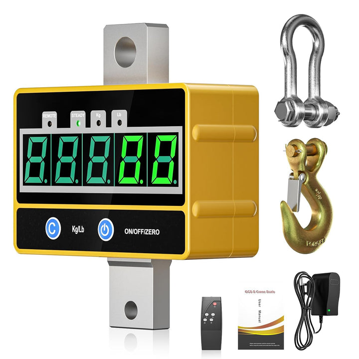 Yontwe Elektronische Hängewaage 2000kg Industrielle schwere Hängewaage Wiederaufladbare superklare d