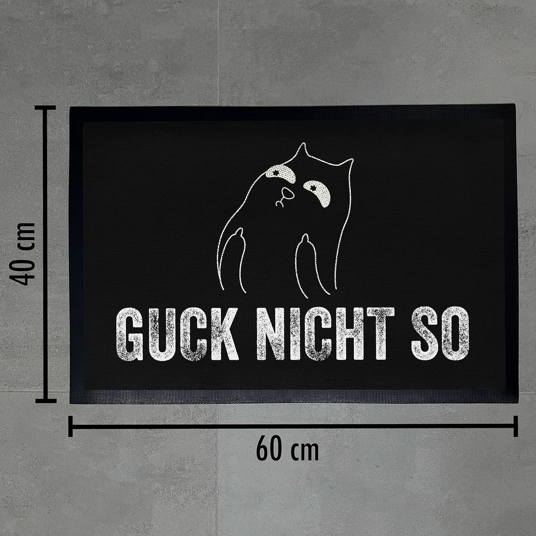 Trendation - Lustige Katzen Fussmatte Guck Nicht So Grafik Mittlerer Finger Katzenbesitzerin Humor F