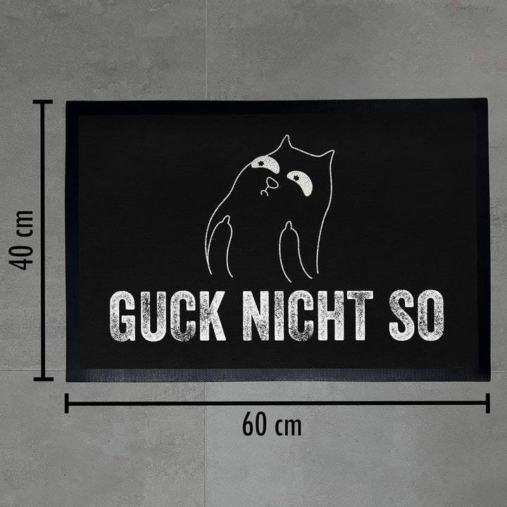 Trendation - Lustige Katzen Fussmatte Guck Nicht So Grafik Mittlerer Finger Katzenbesitzerin Humor F