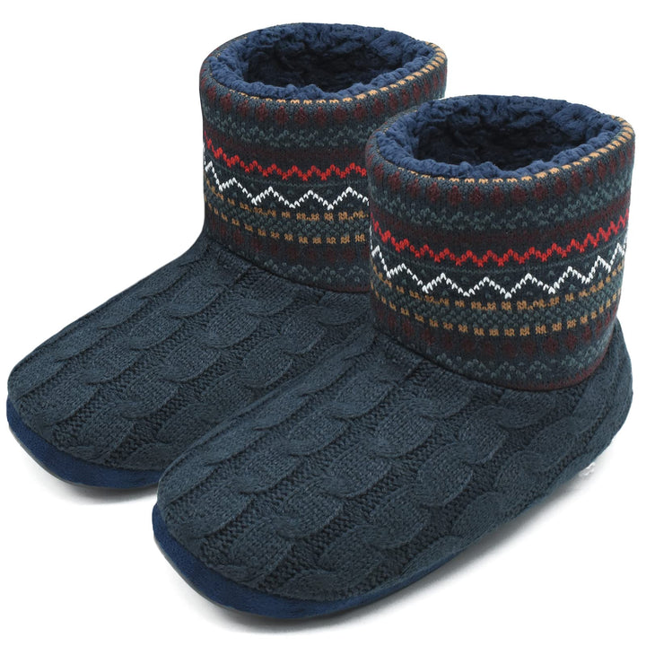 COFACE Herren Hüttenschuhe Lammfell Winter Hausschuhe Warme Plüsch Gefütterte Hausstiefel Männer Hau