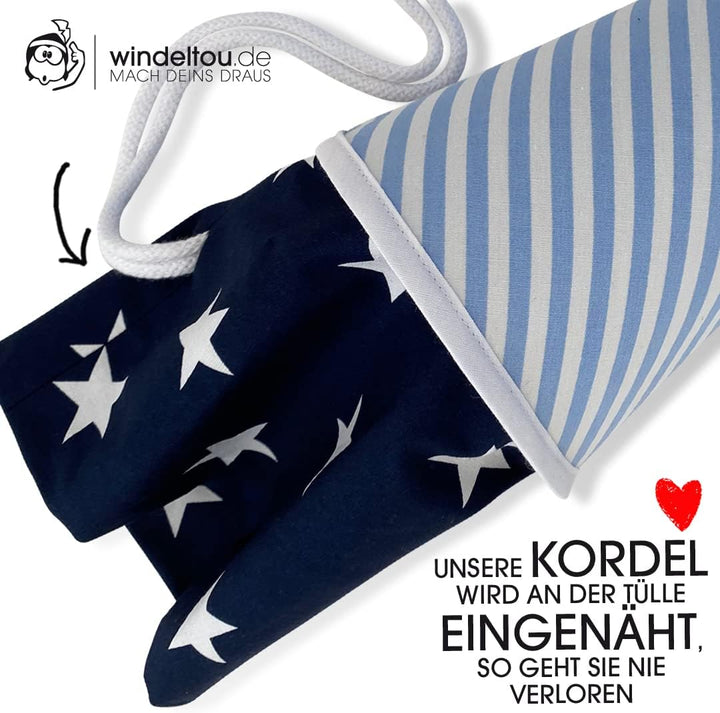 Hochwertige 35 cm Schultüte, Zuckertüte in HELLBLAU | Start deiner Kreativität | Ideal zur Gestaltun