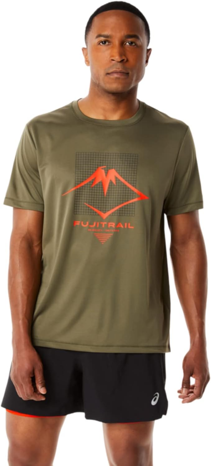ASICS Fujitrail T-Shirt Running Herren Grün S, Gr&amp;