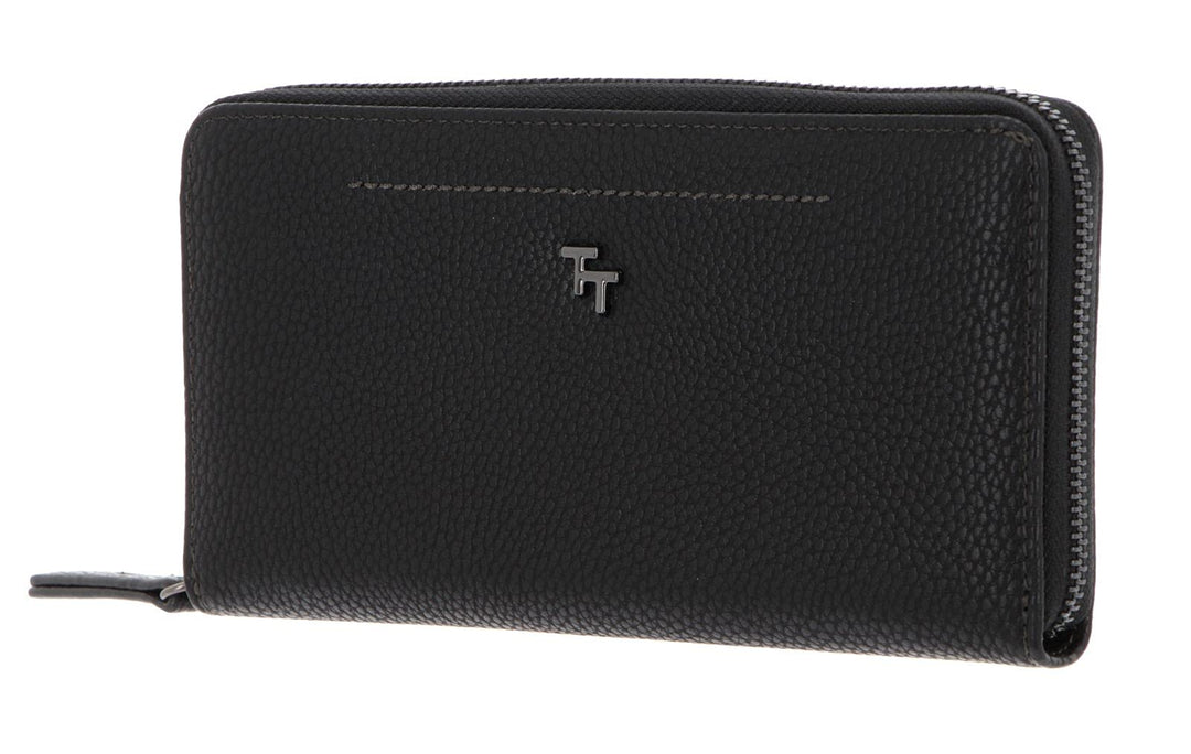 TOM TAILOR bags Bella Damen Geldbörse Portemonnaie Reissverschluss 20 x 2,5 x 10,5 Schwarz, 20 x 2,5