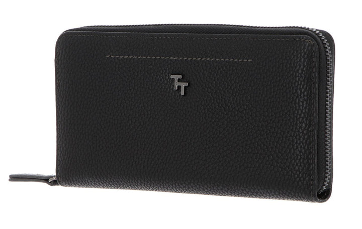 TOM TAILOR bags Bella Damen Geldbörse Portemonnaie Reissverschluss 20 x 2,5 x 10,5 Schwarz, 20 x 2,5