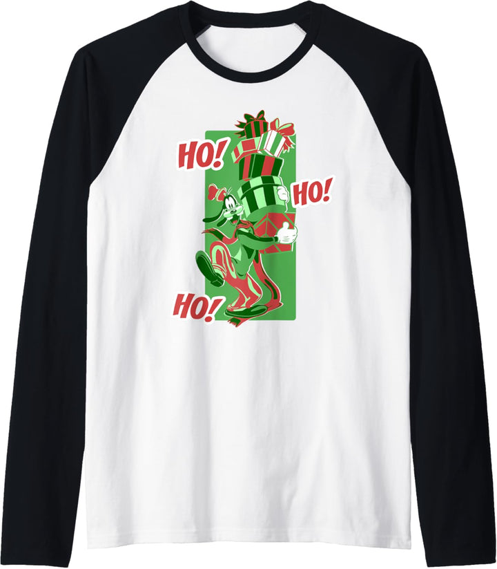 Disney Goofy Ho Ho Ho Weihnachten Portrait Raglan