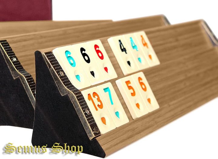 Semus Premium Rummy / Okey mit Melamin Spielsteine Ahsap Okey Takimi Kugelschreiber