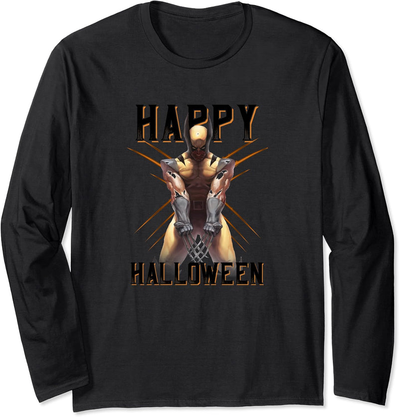Marvel Comic Wolverine Happy Halloween Langarmshirt