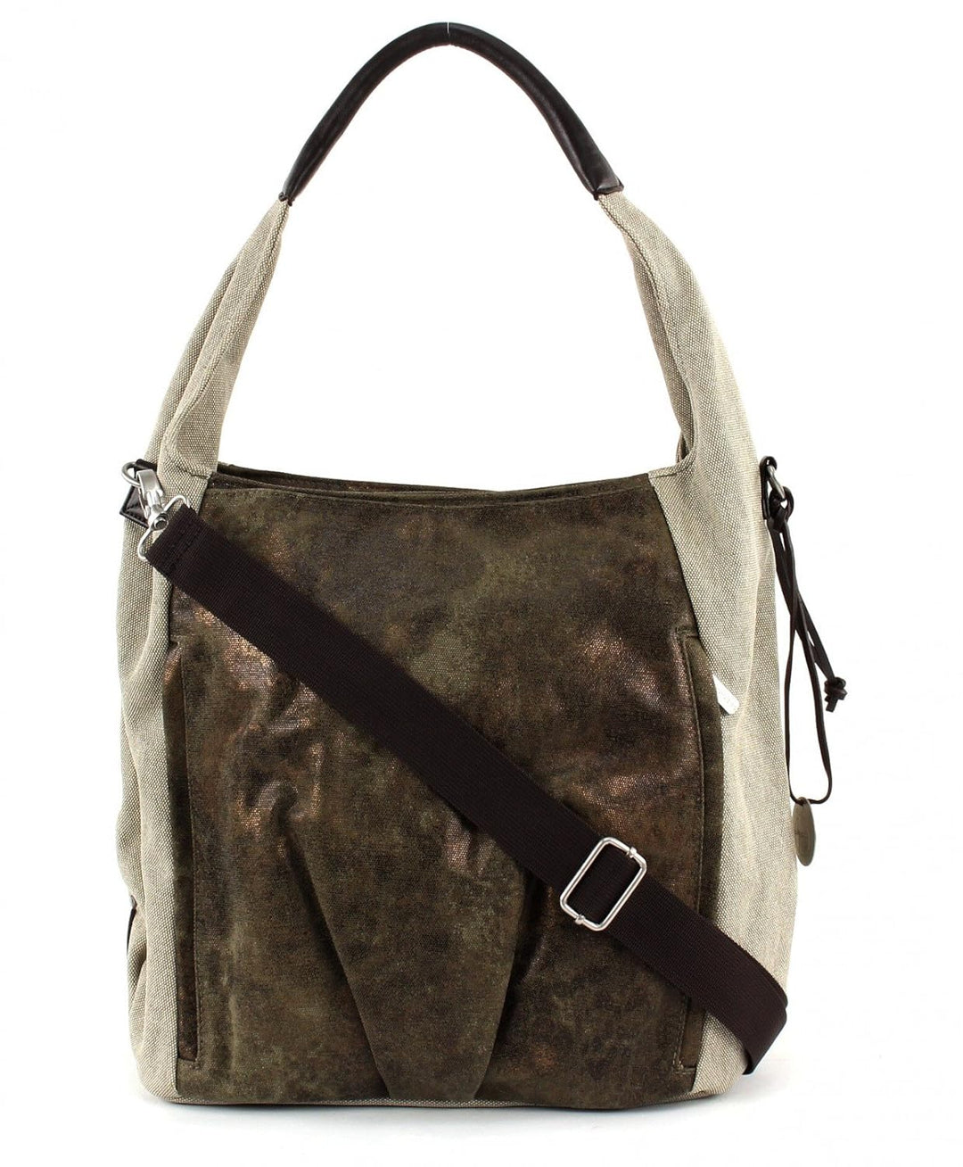 LÄSSIG Baby Wickeltasche Babytasche Stylische Tasche inkl. Wickelzubehör/Casual Hobo Bag olive / bei