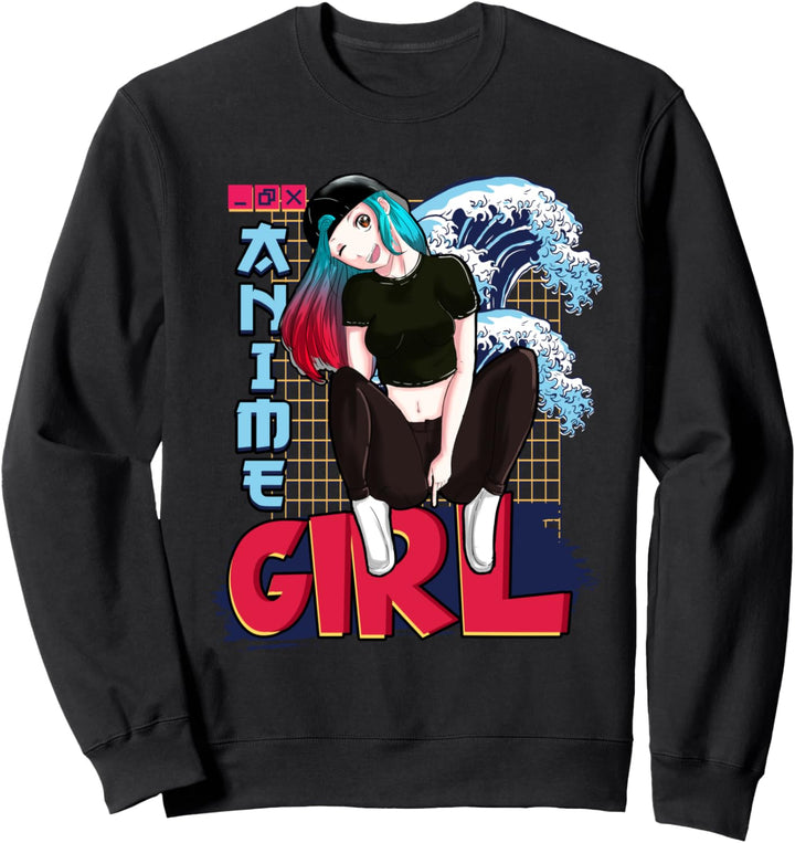 Otaku Anime Mädchen Kawaii Manga coole jugendlich Mädchen Sweatshirt