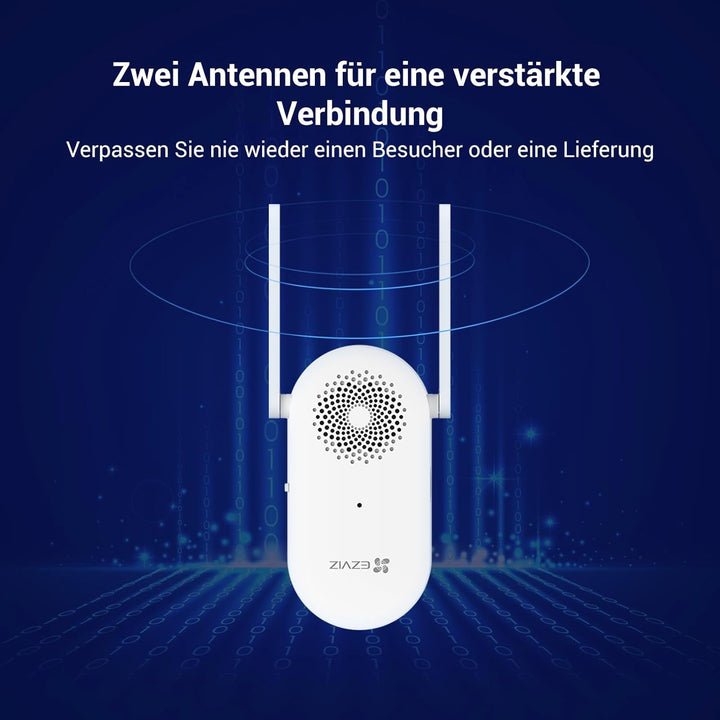 EZVIZ Indoor WLAN Chime CH1 | 0–72 dB einstellbare Lautstärke, 20 Klingeltöne, Plug-in-Installation,