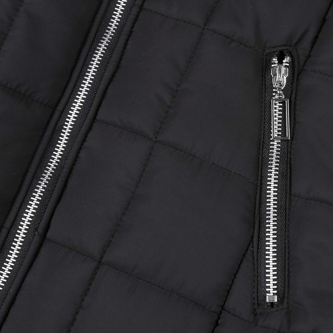 Awrvia Steppjacke Damen Winter Warmer Winterjacke Lang Baumwolle Pufferjacke mit Kapuze Wintermantel