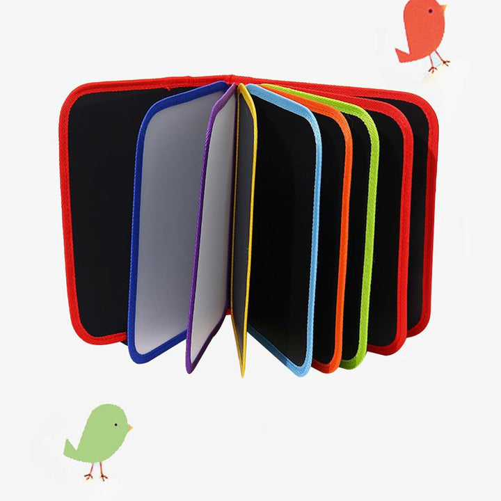 Wasserdichtes Buch für Kinder, wiederverwendbares Zeichen-Notizbuch-Set, 14 Seiten mit Stift-Zubehör