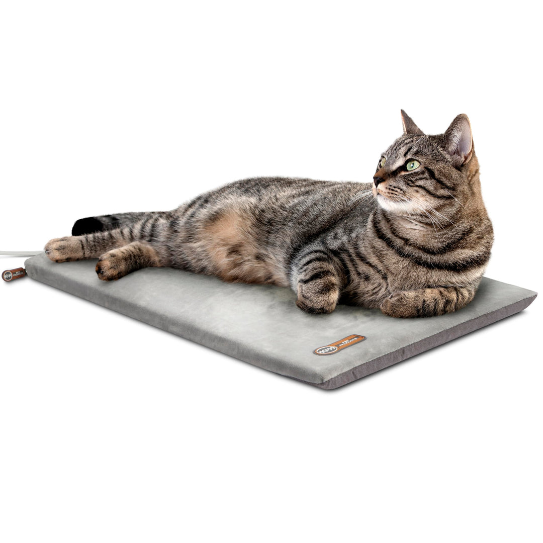 K&amp;H PET PRODUCTS Thermo-Kitty Heizmatte für Haustiere, 31,8 x 63,5 cm, Grau, grau