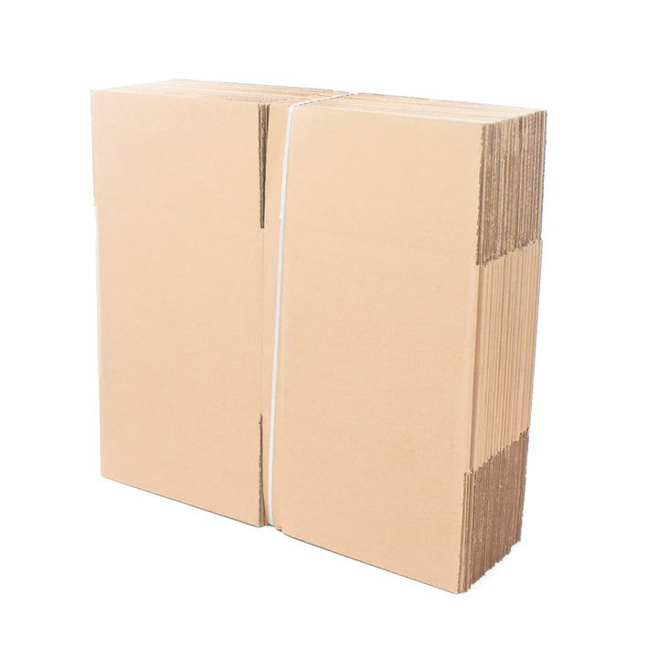 Pack mit 25 verstärkten Kartons mit den Massen 25x25x20 cm und einfacher Welle - Hergestellt in der