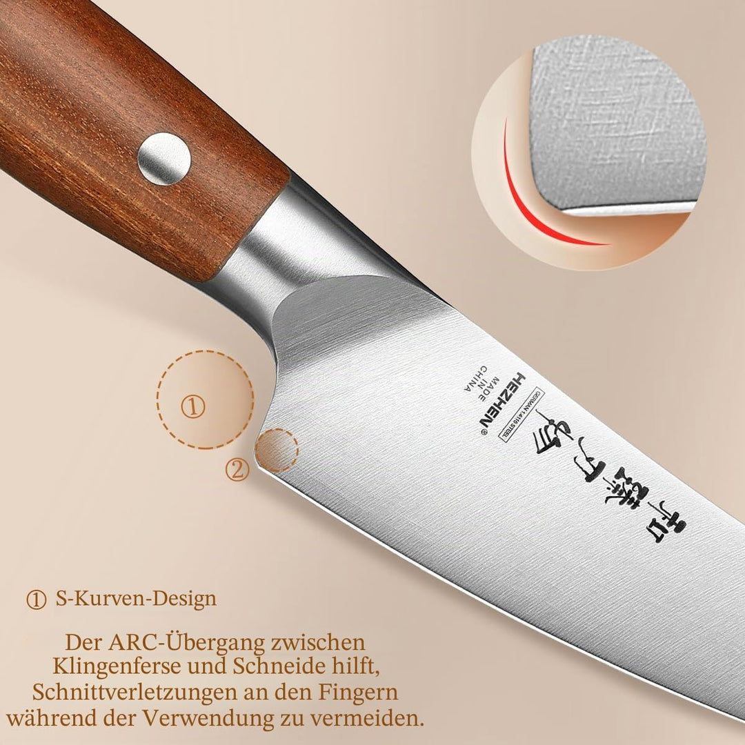 HEZHEN Ausbeinmesser German 1.4116 Stahl, Profi Filiermesser Fisch und Fleisch Küchenmesser，Ultrasch