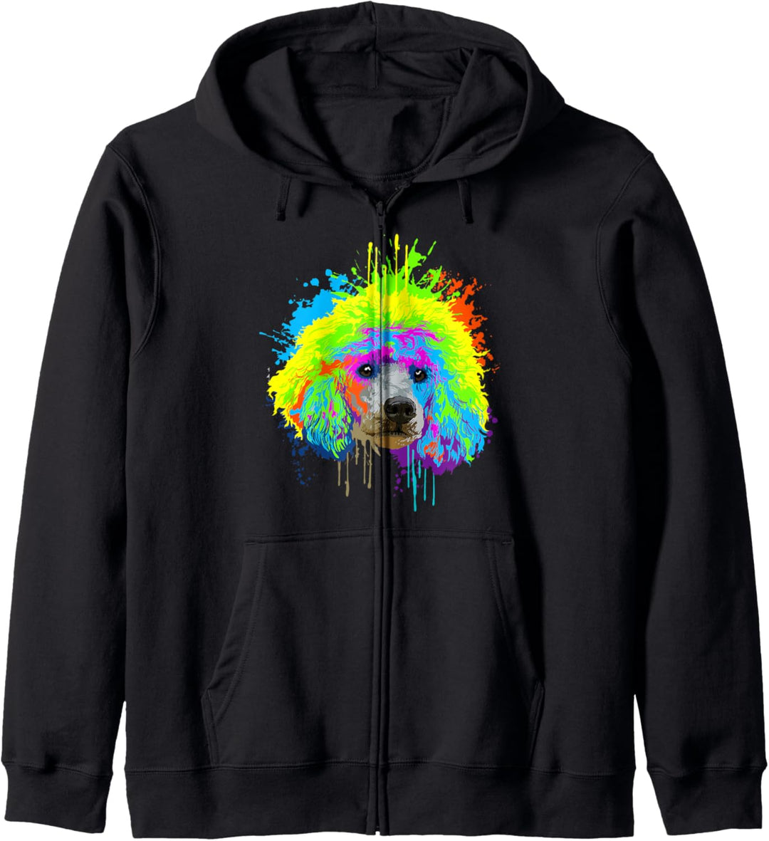 Splash Art Pudel Hundehalter Geschenkidee Hunde Kapuzenjacke
