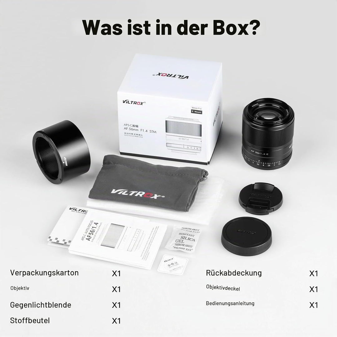 VILTROX 56mm F1.4 Autofokus Objektive APS-C für Sony E Mount Kamera Objektive Standard Camera Lenses
