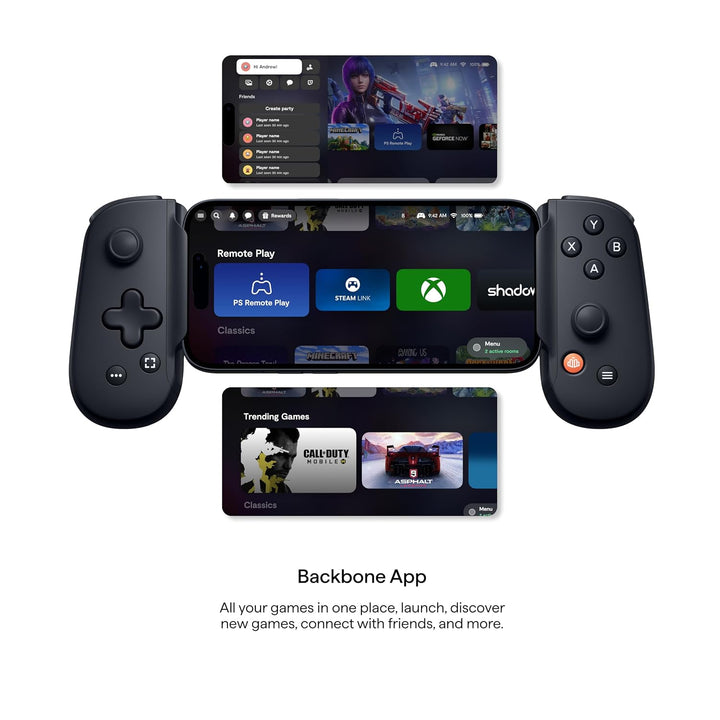 BACKBONE One Mobiler Gaming-Controller für das Android &amp; iPhone 15/16 Series (USB-C) - 2nd Gen - Ver