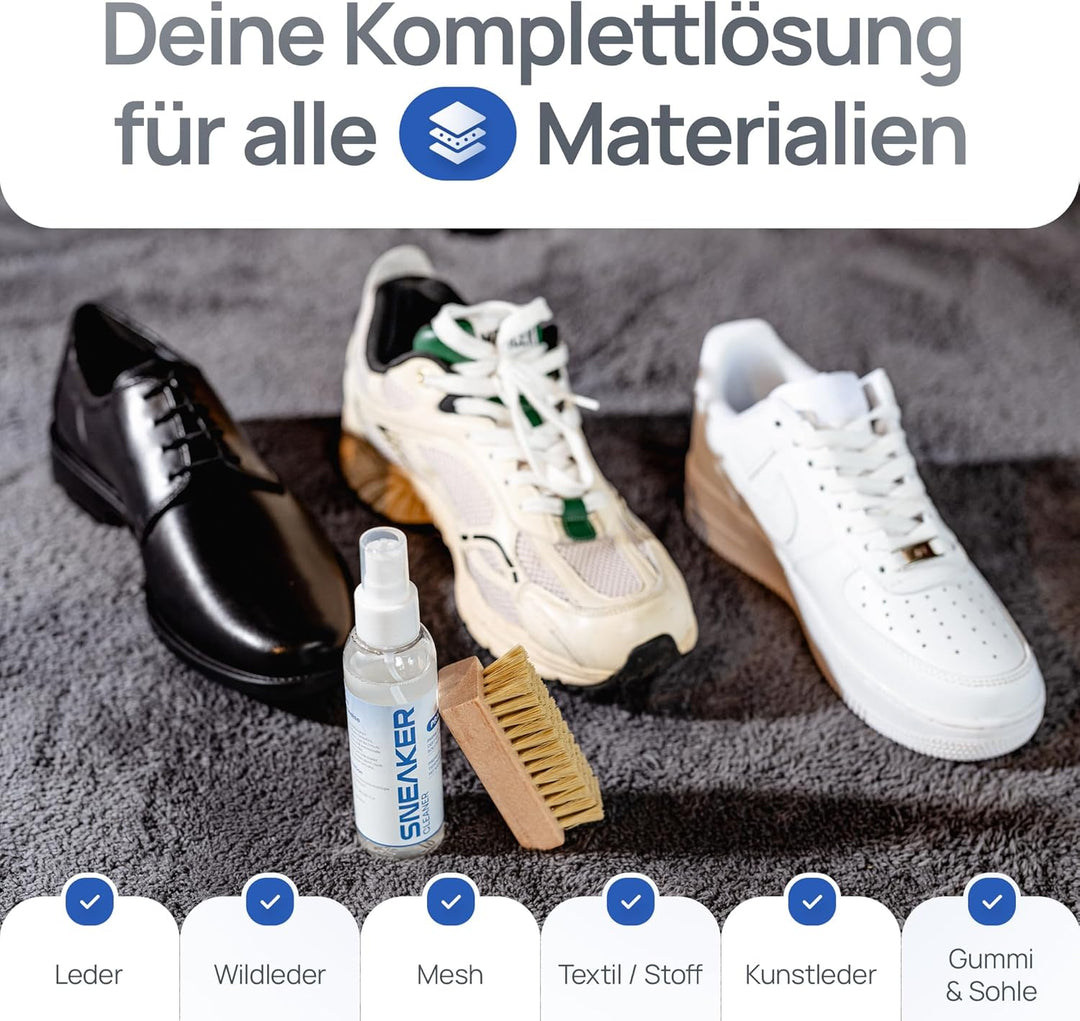 PRAXS® Sneaker Reiniger Set – Schuhreiniger & Sneaker Cleaner für Wildleder, Nubuk, Suede & Stoff –