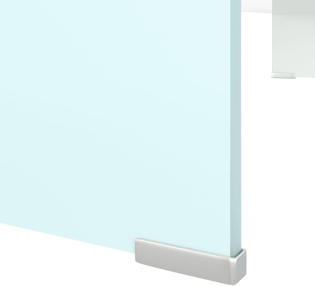 vidaXL TV-Aufsatz Monitorerhöhung Glasaufsatz TV-Bühne Fernseher Erhöhung Monitor Bildschirmerhöhung