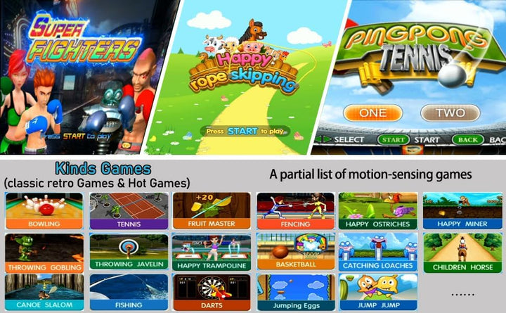HDMI Doppel-Tanzmatte für Kinder &amp; Erwachsene,64GB Speicherkarte,899 Spiele,650 Songs &amp; 75 MVs–Fitne